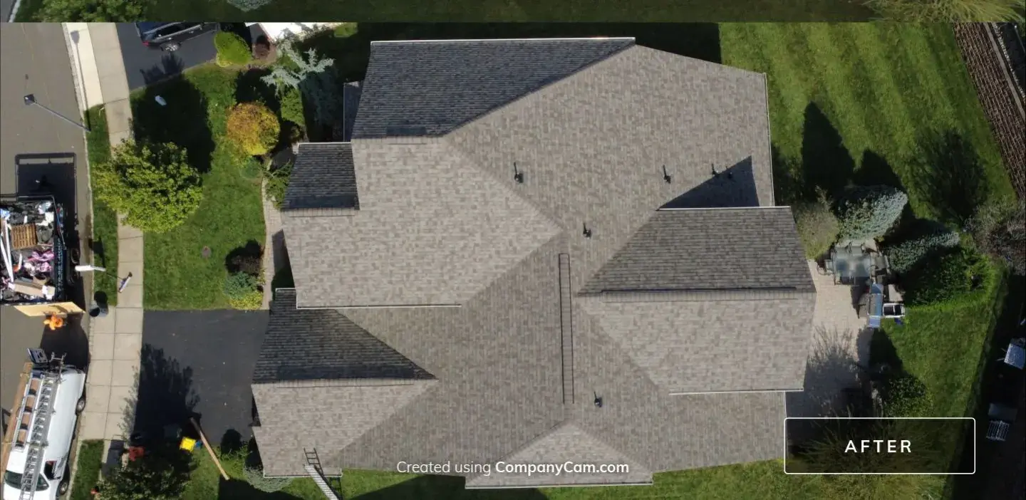 After: Roof replacement in Monroe Township, NJ