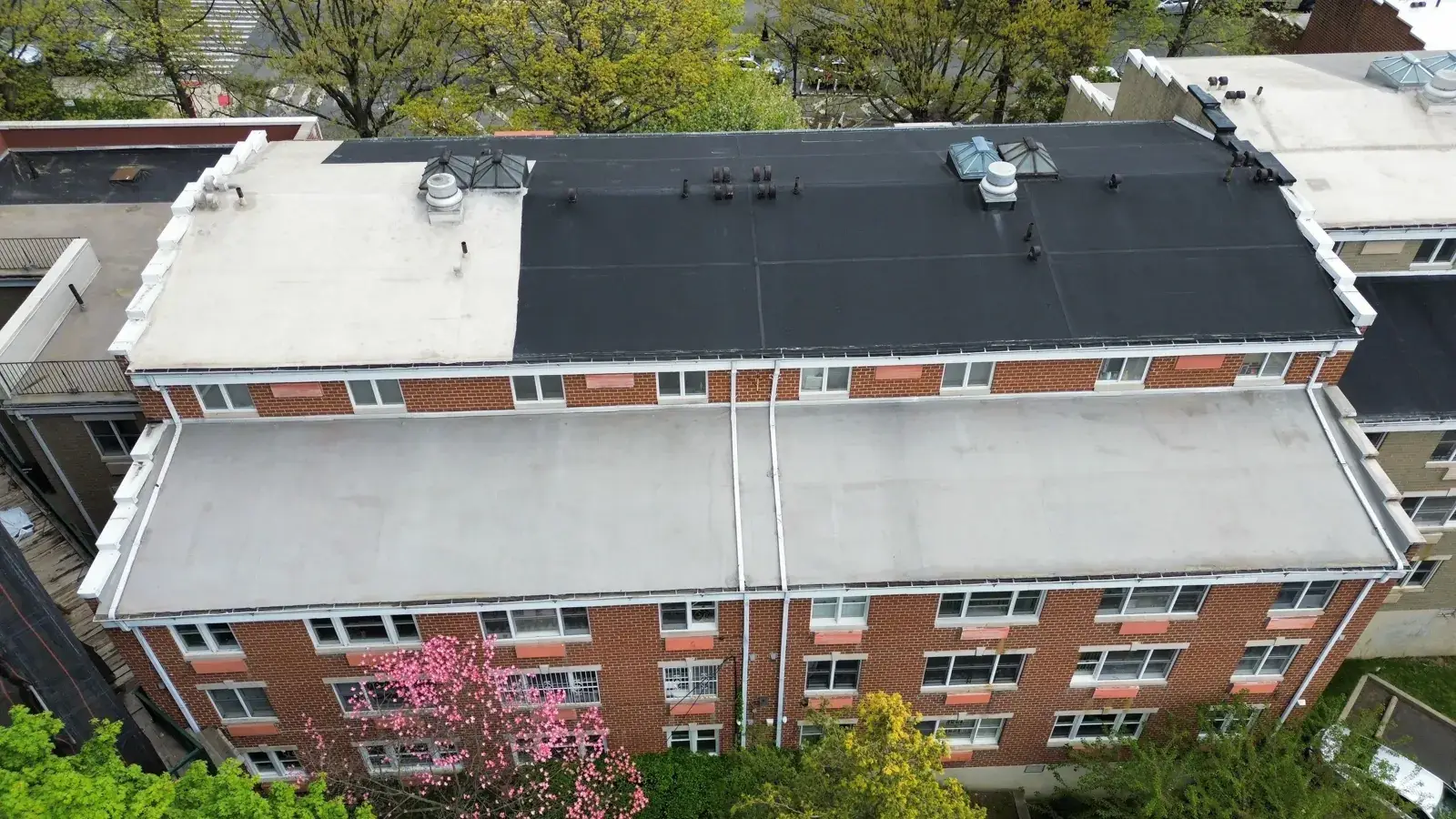 After: Multifamily flat roof in Kensington, Brooklyn